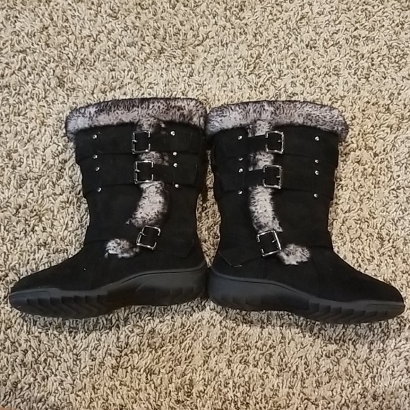 kids black dress boots